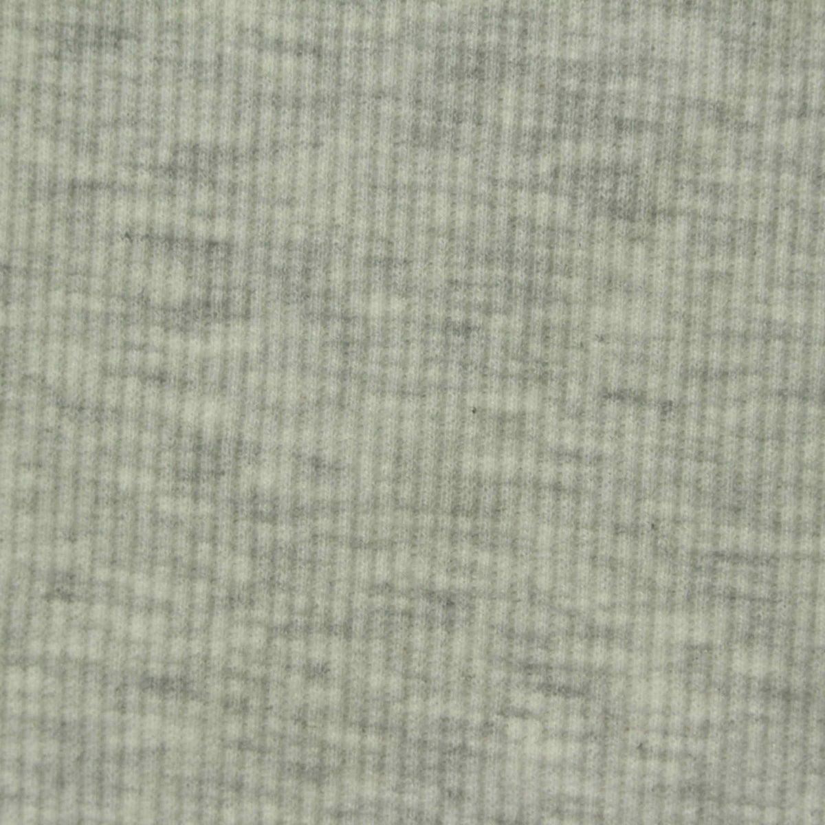 Light Grey Marl Rib Knit, Poly-Cotton, 270 gsm