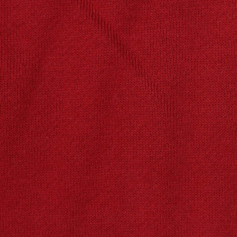 Brushed Polyester Cotton French Terry Fabric, 250 gsm, 170 cm — Red