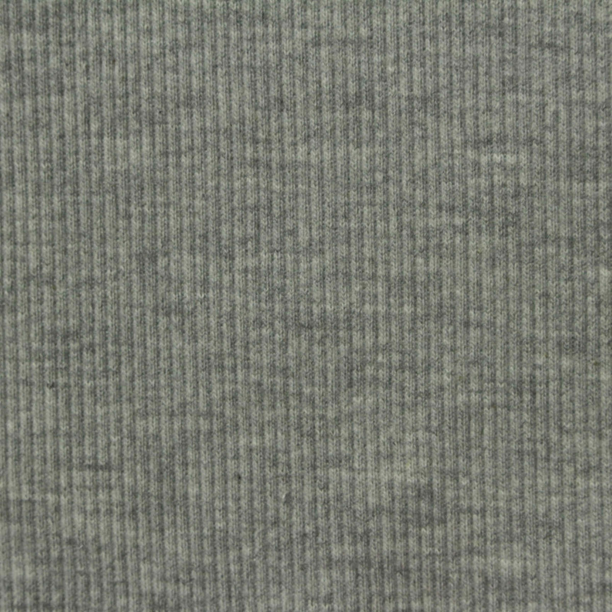 Grey Heathered-Marl Rib Knit, Poly-Cotton, 436 gsm