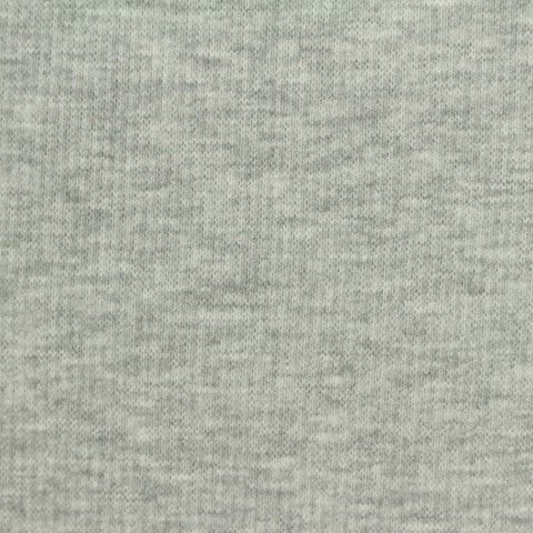 Grey Heather Rib Knit, Cotton-Poly, 260 gsm