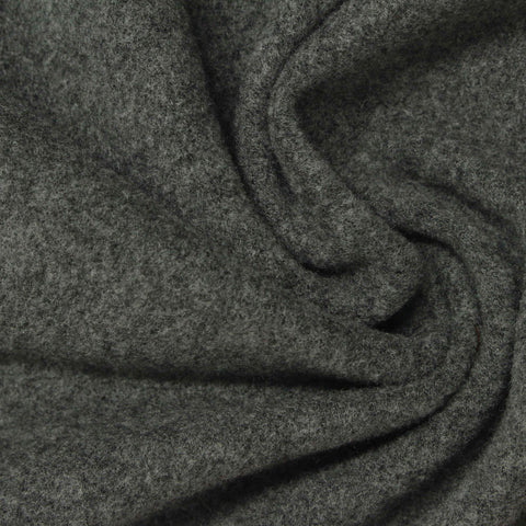 Grey Marl Interlock Knit, Poly-Viscose, 225 gsm