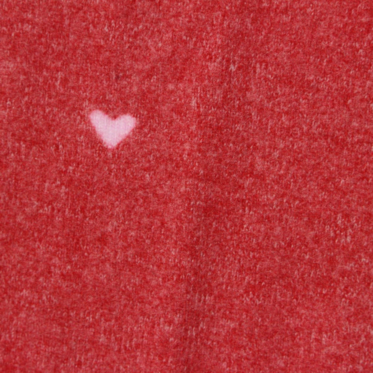 Light Pink Heart Chunky Knit, Viscose-Poly, 365 gsm