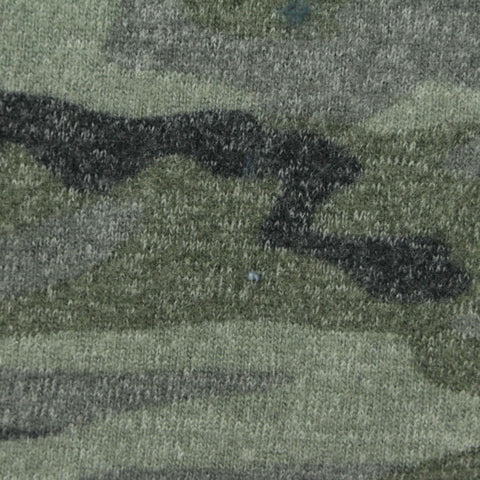 Green Camo Chunky Knit, Viscose-Poly, 290 gsm