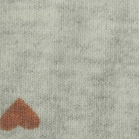 Grey Heart Chunky Knit, Viscose-Poly
