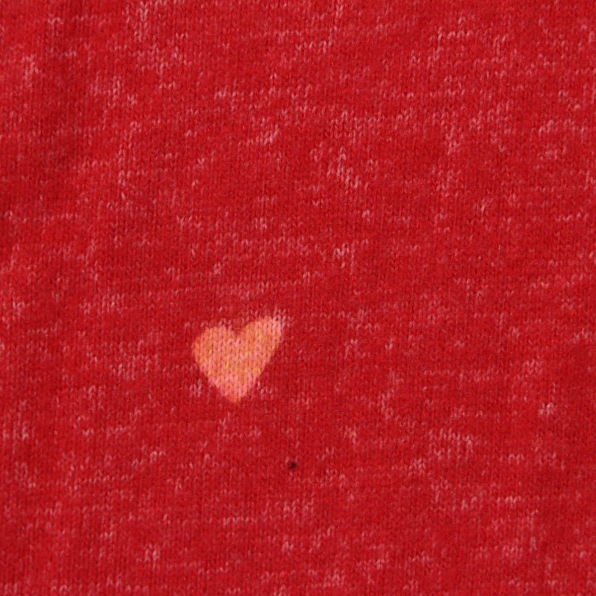 Light Orange Heart Jersey Knit, Viscose-Poly