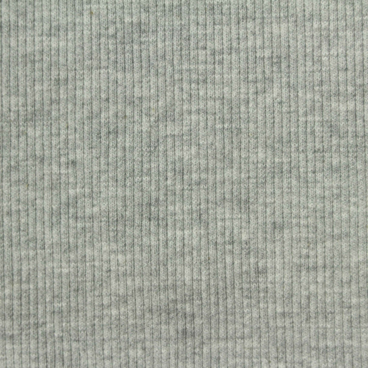 Light Grey Heathered-Marl Rib Knit, Cotton-Poly, 279 gsm