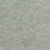 Light Grey Heathered-Marl Rib Knit, Cotton-Poly