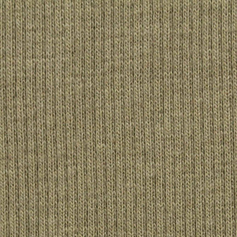 Cotton Polyester Stretch Rib Knit Fabric, 275 gsm, 125 cm — Khaki