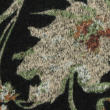 Black Floral Chunky Knit, Viscose-Poly