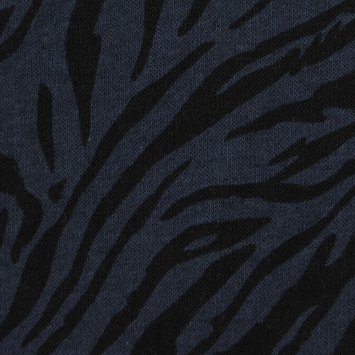 Black Zebra French Terry, Cotton-Poly
