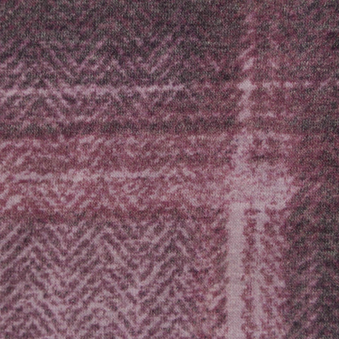 Purple Chevron French Terry, Poly-Viscose