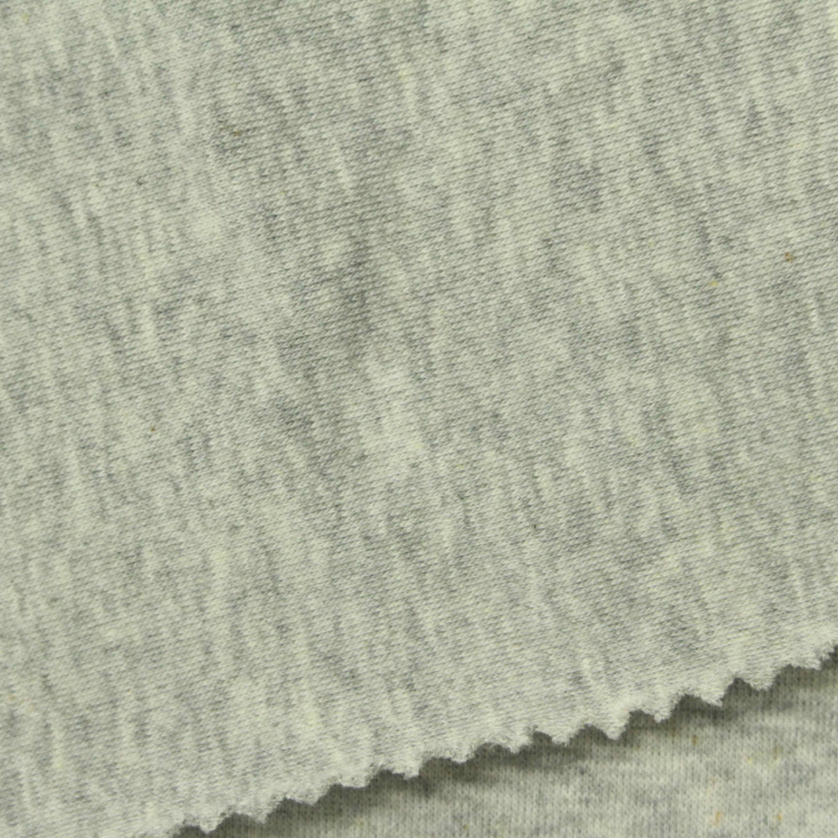 Light Grey Marl Rib Knit, Cotton-Poly, 290 gsm