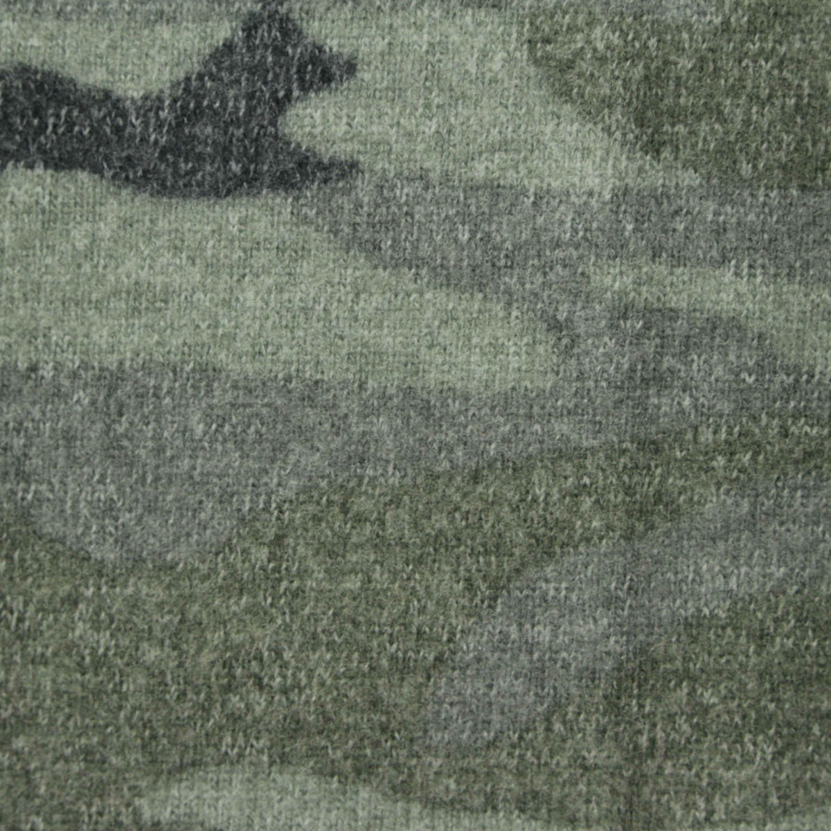 Green Camo Chunky Knit, Viscose-Poly, 300 gsm, 160 cm