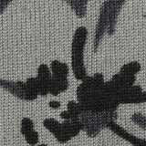 Charcoal Floral Chunky Knit, Polyester — texture