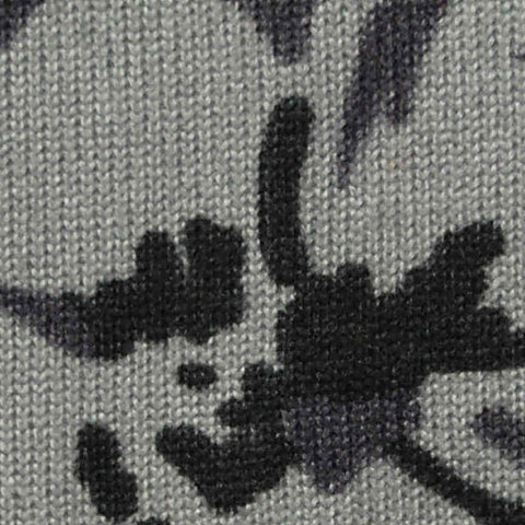 Charcoal Floral Chunky Knit, Polyester