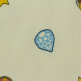 Blue Diamond Interlock Knit, Poly-Cotton