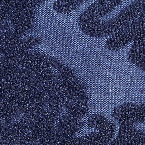 Navy Floral Jacquard, Polyester, 300 gsm