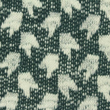 Dark Green Houndstooth Chunky Knit, Poly-Cotton