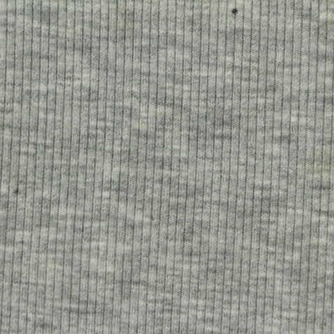 Grey Marl Rib Knit, Poly-Viscose, 255 gsm