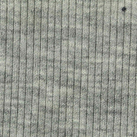 Grey Marl Rib Knit, Poly-Viscose, 255 gsm