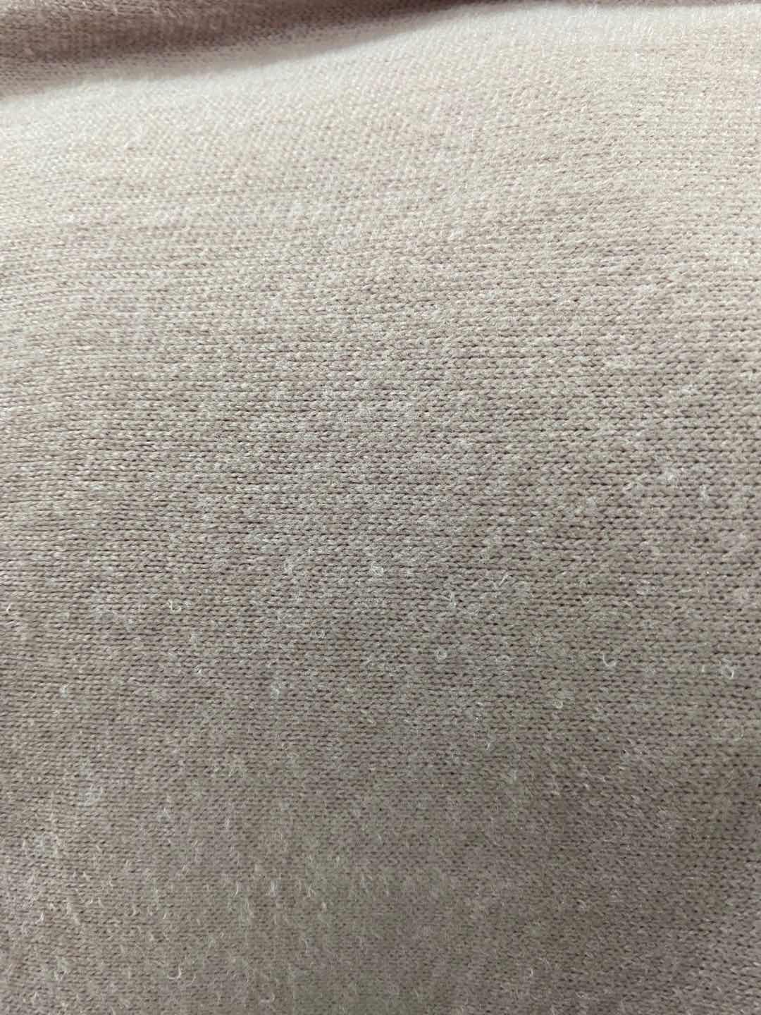Light Beige Marl Jersey Knit, Polyester, 158 gsm