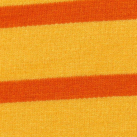 Orange Horizontal-Stripe Ponte Knit, Viscose-Poly, 340 gsm
