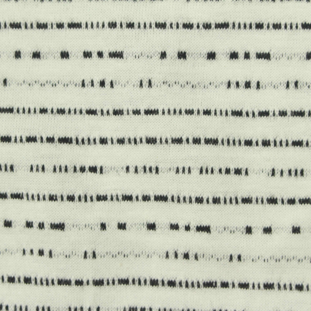 Black Horizontal-Stripe Jacquard, Cotton-Poly, 165 gsm