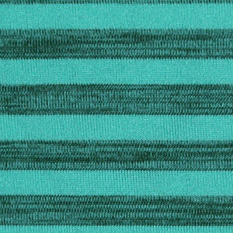 Teal Horizontal-Stripe Jersey Knit, Polyester