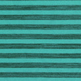 Teal Horizontal-Stripe Jersey Knit, Polyester