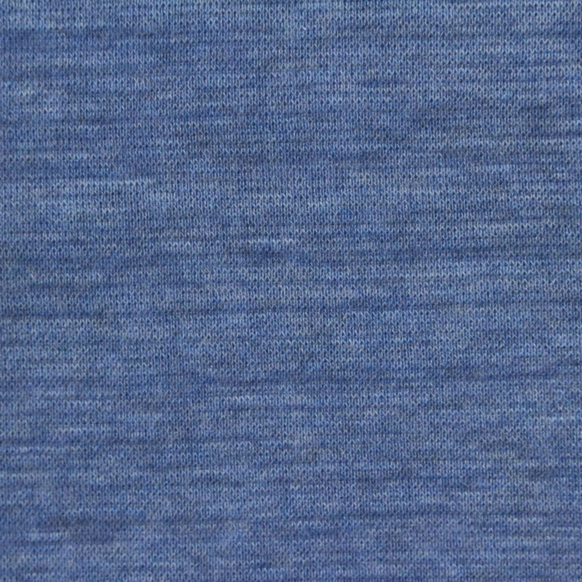 Blue Marl Rib Knit, Poly-Cotton, 180 gsm