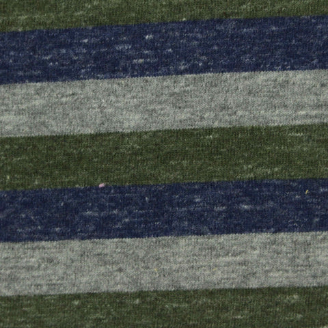 Dark Blue Horizontal-Stripe Jersey Knit