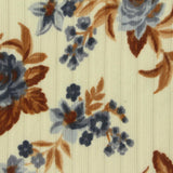 Blue Floral Rib Knit, Polyester