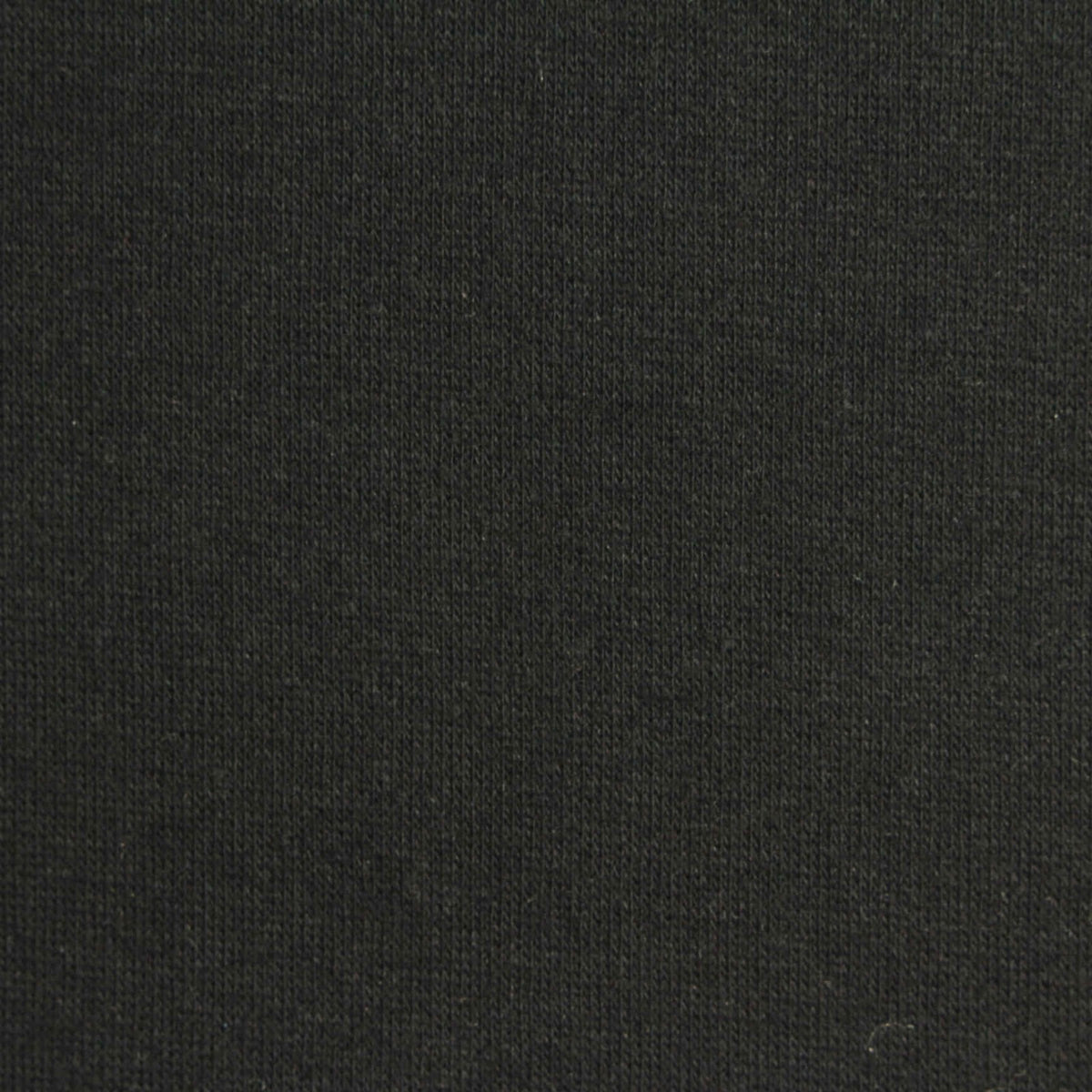 Cotton Polyester Stretch Rib Knit Fabric, 205 gsm, 160 cm — Black