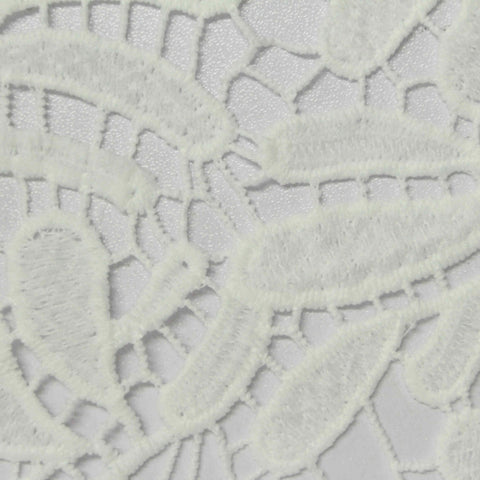 White Floral Knit, Polyester, 260 gsm