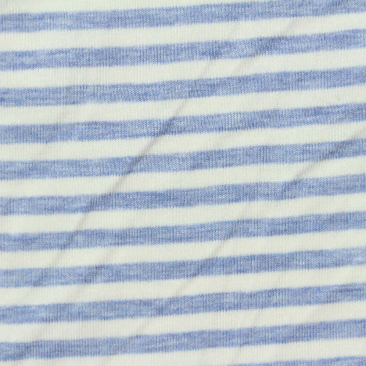 Blue Horizontal-Stripe Knit, Viscose, 236 gsm