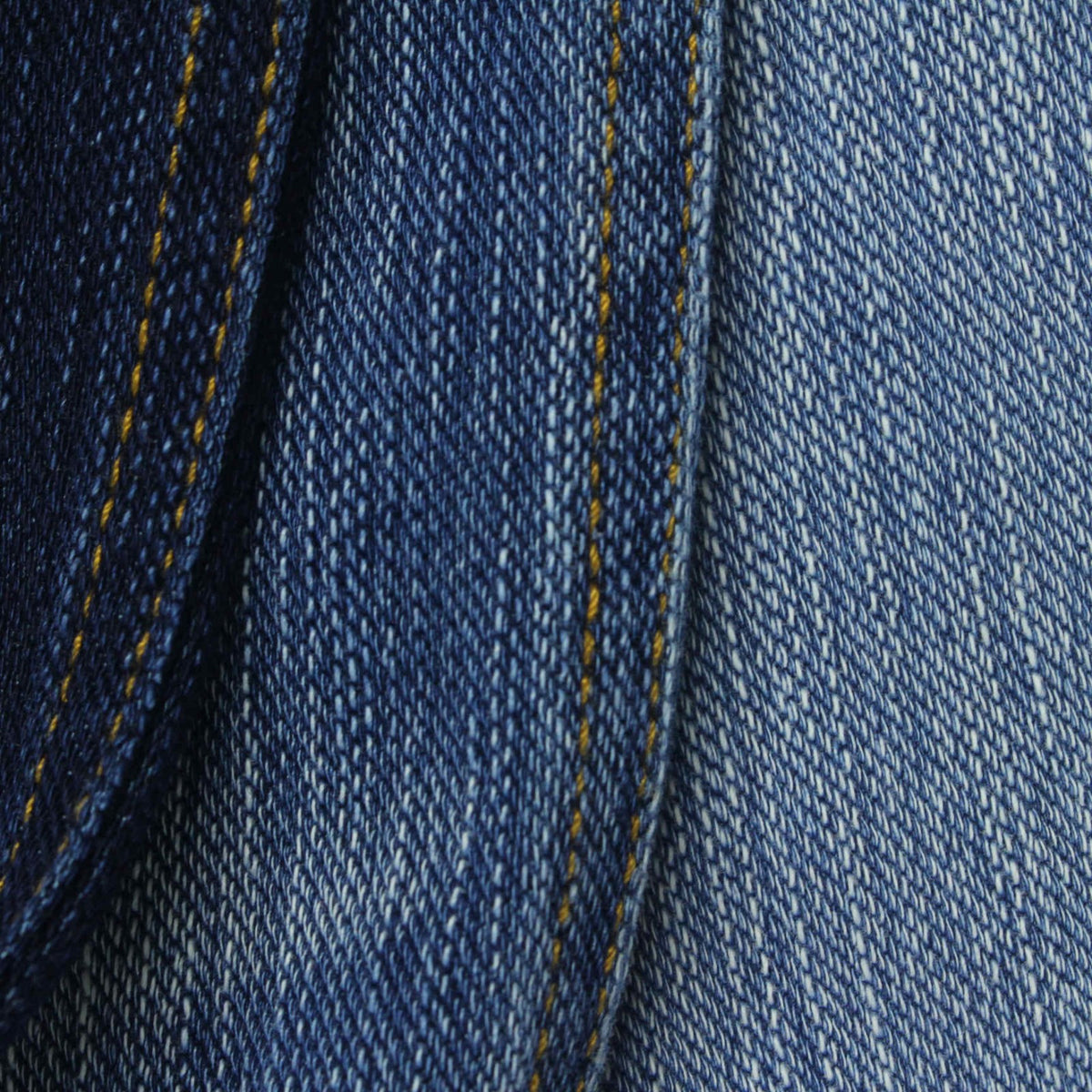 Cotton Polyester Stretch Denim Fabric, 305 gsm, 155 cm — Blue