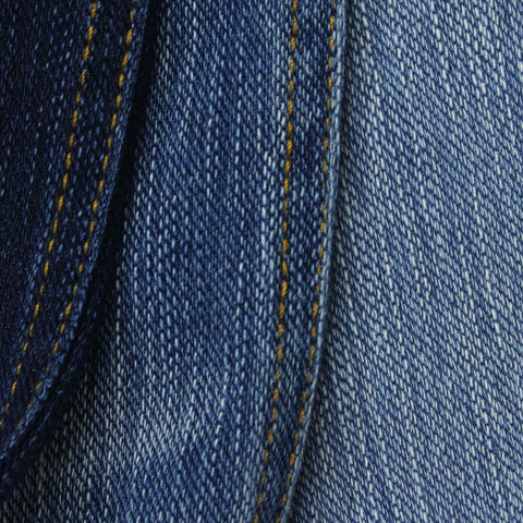 Cotton Polyester Stretch Denim Fabric, 305 gsm, 155 cm — Blue