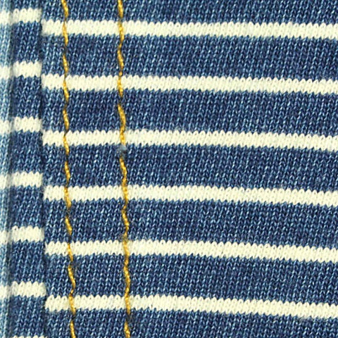 White Horizontal-Stripe Jersey Knit, 180 gsm