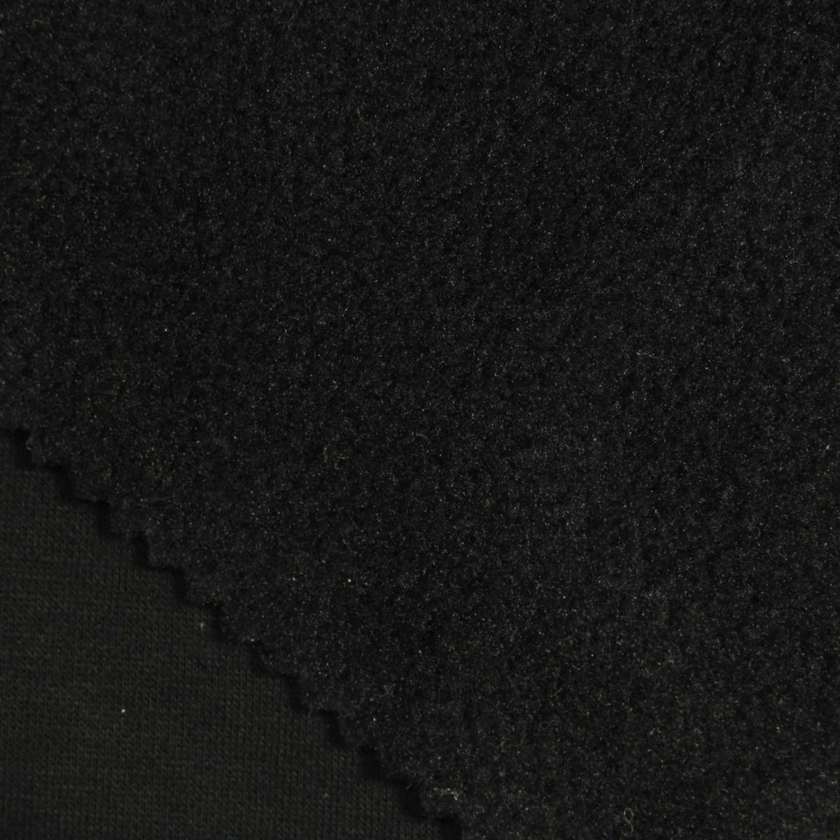 Cotton Fleece Fabric, 340 gsm, 150 cm — Black
