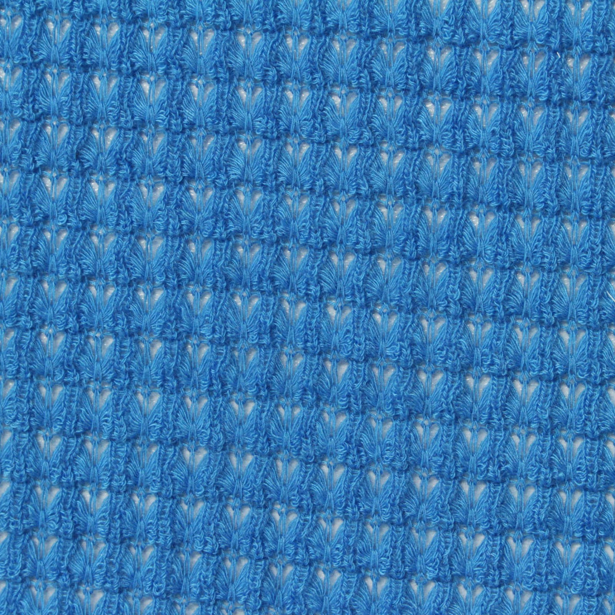 Blue Openwork Chunky Knit, Polyester, 228 gsm