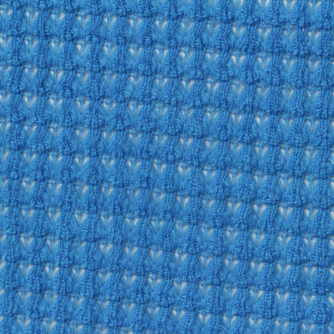 Blue Openwork Chunky Knit, Polyester, 228 gsm
