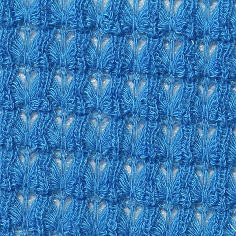 Blue Openwork Chunky Knit, Polyester, 228 gsm