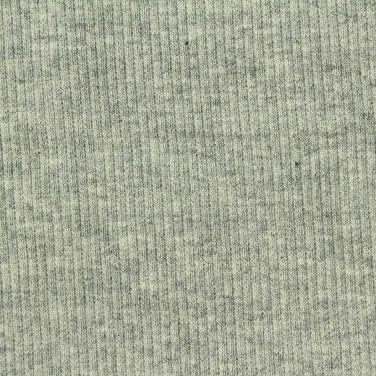 Dark Grey Marl Rib Knit, Cotton-Poly, 360 gsm