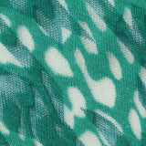 Teal Animal Print Knit, Poly-Cotton — texture