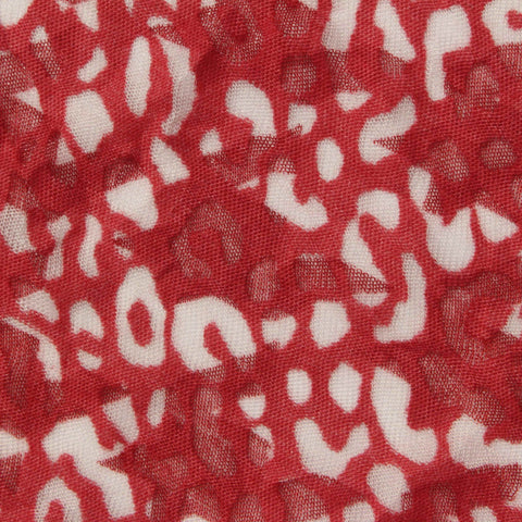 Red Leopard Knit, Poly-Cotton