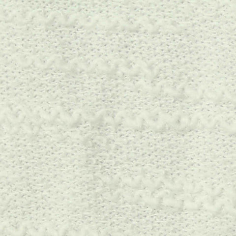 White Horizontal-Line French Terry, Cotton-Poly