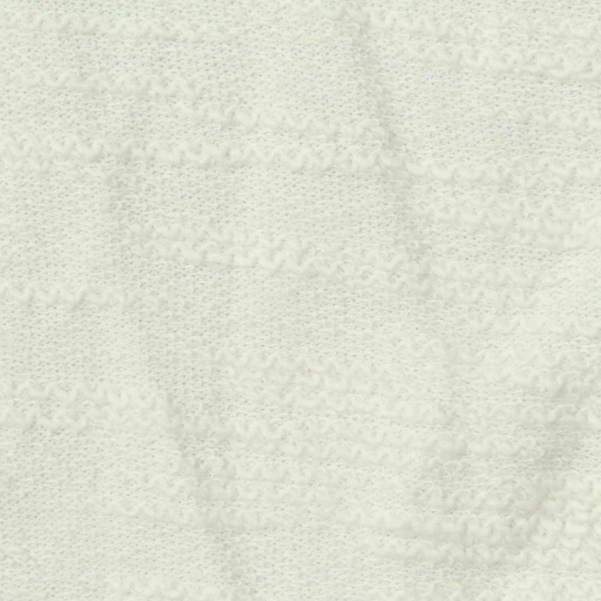 White Horizontal-Line French Terry, Cotton-Poly