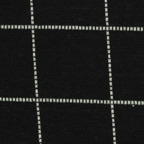 Black Check Jacquard, Poly-Viscose, 280 gsm