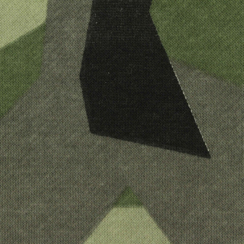 Green Camo French Terry, Cotton-Poly