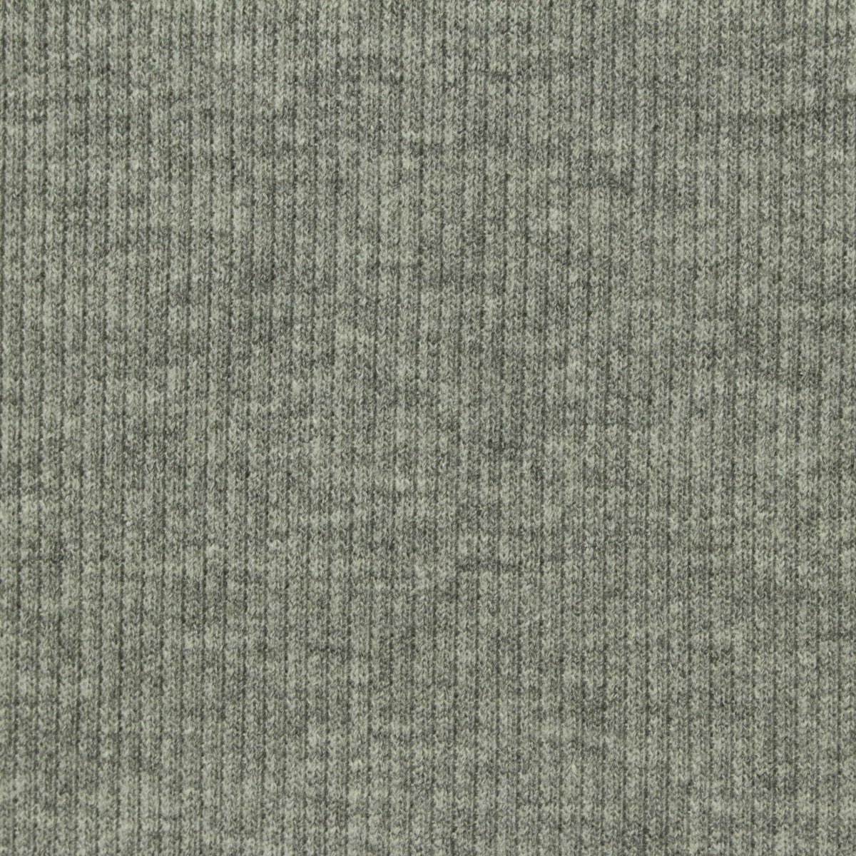 Heathered Grey Marl Rib Knit, Poly-Cotton, 306 gsm
